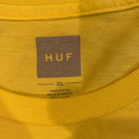 Yellow Huf Tshirt . Size XL - Picture 2 of 2